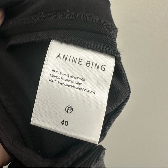 Anine Bing Black Wool Trousers EU40/US 10 - Picture 3 of 3